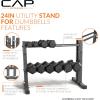 imageCAP Barbell 24quot Utility Rack for Dumbbells Medicine Balls and Kettlebells