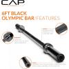 imageCAP Barbell 2Inch Olympic Barbell Bars  5 ft 6 ft ampamp 7 ft  Multiple OptionsClassic