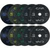 imageCAP Barbell 2Inch Olympic Bumper Plate Weight Set  100370 lbs  Multiple OptionsECONOMY  SPECKLED