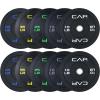 imageCAP Barbell 2Inch Olympic Bumper Plate Weight Set  100370 lbs  Multiple OptionsECONOMY