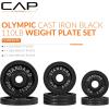 imageCAP Barbell 2Inch Olympic Cast Iron Plate Weight Set  75285 lbs  Multiple OptionsCLASSIC