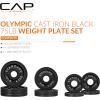 imageCAP Barbell 2Inch Olympic Cast Iron Plate Weight Set  75285 lbs  Multiple OptionsCLASSIC