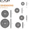 imageCAP Barbell 2Inch Olympic Cast Iron Plate Weight Set  75285 lbs  Multiple OptionsCLASSIC GRAY