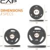 imageCAP Barbell 2Inch Olympic Cast Iron Plate Weight Set  75285 lbs  Multiple OptionsELITE