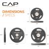imageCAP Barbell 2Inch Olympic Cast Iron Plate Weight Set  75285 lbs  Multiple OptionsELITE