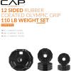 imageCAP Barbell 2Inch Olympic Cast Iron Plate Weight Set  75285 lbs  Multiple OptionsPRO