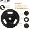 imageCAP Barbell 2Inch Olympic Cast Iron Plate Weight Set  75285 lbs  Multiple OptionsPRO