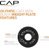 imageCAP Barbell 2Inch Olympic Weight Plate  Multiple OptionsClassic  Black