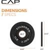 imageCAP Barbell 2Inch Olympic Weight Plate  Multiple OptionsClassic  Black