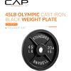 imageCAP Barbell 2Inch Olympic Weight Plate  Multiple OptionsClassic  Black