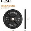imageCAP Barbell 2Inch Olympic Weight Plate  Multiple OptionsClassic  Black