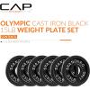 imageCAP Barbell 2Inch Olympic Weight Plate  Multiple OptionsClassic  Black