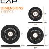 imageCAP Barbell 2Inch Olympic Weight Plate  Multiple OptionsClassic  Black