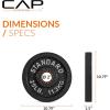 imageCAP Barbell 2Inch Olympic Weight Plate  Multiple OptionsClassic  Black
