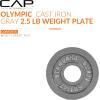 imageCAP Barbell 2Inch Olympic Weight Plate  Multiple OptionsClassic  Grey
