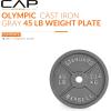imageCAP Barbell 2Inch Olympic Weight Plate  Multiple OptionsClassic  Grey