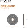 imageCAP Barbell 2Inch Olympic Weight Plate  Multiple OptionsClassic  Grey