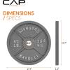 imageCAP Barbell 2Inch Olympic Weight Plate  Multiple OptionsClassic  Grey