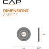 imageCAP Barbell 2Inch Olympic Weight Plate  Multiple OptionsClassic  Grey