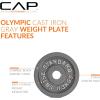imageCAP Barbell 2Inch Olympic Weight Plate  Multiple OptionsClassic  Grey