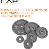 imageCAP Barbell 2Inch Olympic Weight Plate  Multiple OptionsClassic  Grey
