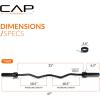 imageCAP Barbell 47Inch Olympic EZ Curl Bar for 2Inch Weight Plates  Multiple OptionsBlack