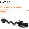 imageCAP Barbell 47Inch Olympic EZ Curl Bar for 2Inch Weight Plates  Multiple OptionsBlack