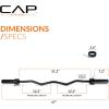 imageCAP Barbell 47Inch Olympic EZ Curl Bar for 2Inch Weight Plates  Multiple OptionsBlack