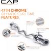 imageCAP Barbell 47Inch Olympic EZ Curl Bar for 2Inch Weight Plates  Multiple OptionsChrome
