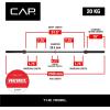 imageCAP Barbell 7Foot Olympic Barbell Pro Series  Olympic ampamp Power Bar OptionsTHE REBEL  Black  Center Knurl