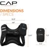 imageCAP Barbell 8LB Weighted Vest  Unisex Workout Vest with Phone Pouch Reflective Strips and Adjustable Fit for Walking Running Cardio and Strength Training  Black or BlueBlack