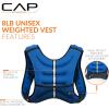 imageCAP Barbell 8LB Weighted Vest  Unisex Workout Vest with Phone Pouch Reflective Strips and Adjustable Fit for Walking Running Cardio and Strength Training  Black or BlueBlue
