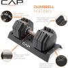 imageCAP Barbell ADJUSTABELL Adjustable 55 lb Hex Dumbbell Weights  Singles ampamp Pairs  Multiple Handle OptionsPair