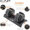 imageCAP Barbell ADJUSTABELL Adjustable 55 lb Hex Dumbbell Weights  Singles ampamp Pairs  Multiple Handle OptionsSingle