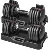 imageCAP Barbell ADJUSTABELL Adjustable Round Dumbbell Weights  Singles ampamp Pairs  125 lb 25 lb ampamp 55 lb  Multiple Handle OptionsPair