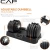 imageCAP Barbell ADJUSTABELL Adjustable Round Dumbbell Weights  Singles ampamp Pairs  125 lb 25 lb ampamp 55 lb  Multiple Handle OptionsPair