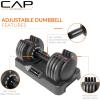 imageCAP Barbell ADJUSTABELL Adjustable Round Dumbbell Weights  Singles ampamp Pairs  125 lb 25 lb ampamp 55 lb  Multiple Handle OptionsSingle
