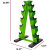 imageCAP Barbell AFrame Dumbbell Weight Rack  Color SeriesGreen