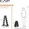 imageCAP Barbell AFrame Dumbbell Weight Rack  Color SeriesWhite