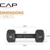 imageCAP Barbell Cast Iron Hex Dumbbell  Multiple OptionsBlack  Pair