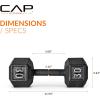 imageCAP Barbell Cast Iron Hex Dumbbell  Multiple OptionsBlack  Pair