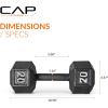 imageCAP Barbell Cast Iron Hex Dumbbell  Multiple OptionsBlack  Pair