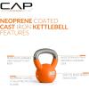 imageCAP Barbell Cast Iron Kettlebell  Coated Options Singles and Sets Multiple Weight Choices10 lb