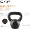 imageCAP Barbell Cast Iron Kettlebell  Coated Options Singles and Sets Multiple Weight Choices15 LB Single
