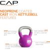imageCAP Barbell Cast Iron Kettlebell  Coated Options Singles and Sets Multiple Weight Choices15 lb