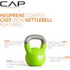 imageCAP Barbell Cast Iron Kettlebell  Coated Options Singles and Sets Multiple Weight Choices20 lb