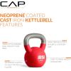 imageCAP Barbell Cast Iron Kettlebell  Coated Options Singles and Sets Multiple Weight Choices25 lb