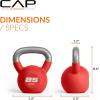 imageCAP Barbell Cast Iron Kettlebell  Coated Options Singles and Sets Multiple Weight Choices25 lb
