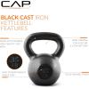 imageCAP Barbell Cast Iron Kettlebell  Coated Options Singles and Sets Multiple Weight Choices35 LB Single