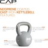 imageCAP Barbell Cast Iron Kettlebell  Coated Options Singles and Sets Multiple Weight Choices35 lb